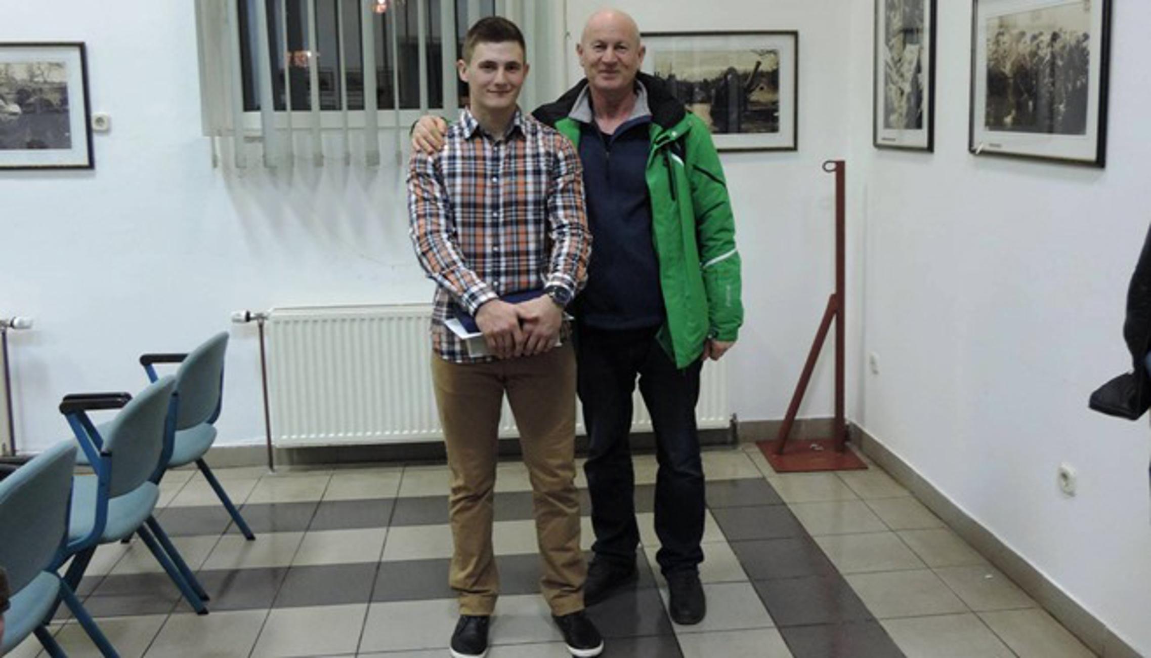 Marin Lipovac (lijevo) s trenerom Miroslavom Lipovcem