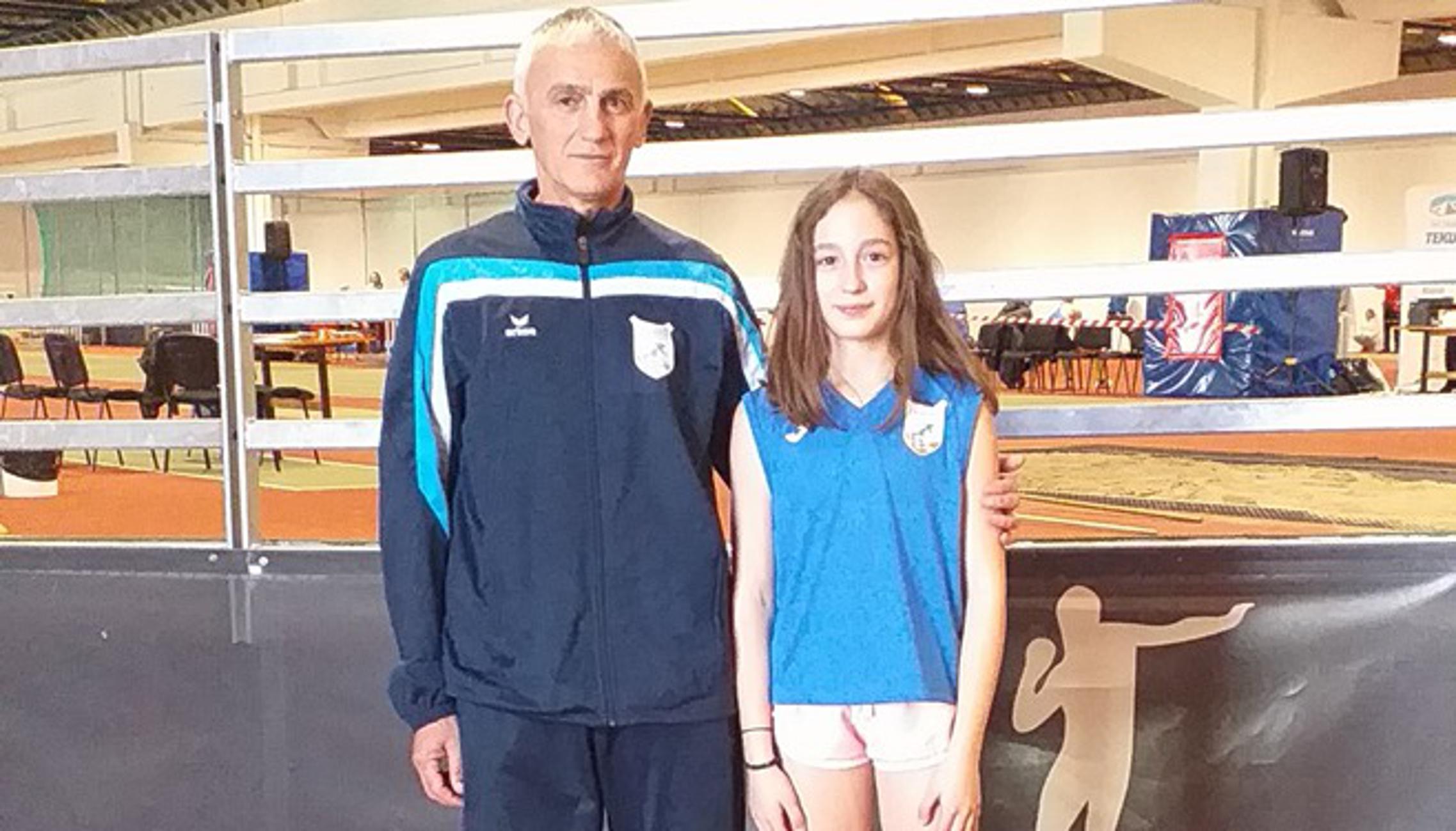 Lorena s ocem i trenerom Antom Šeremetom