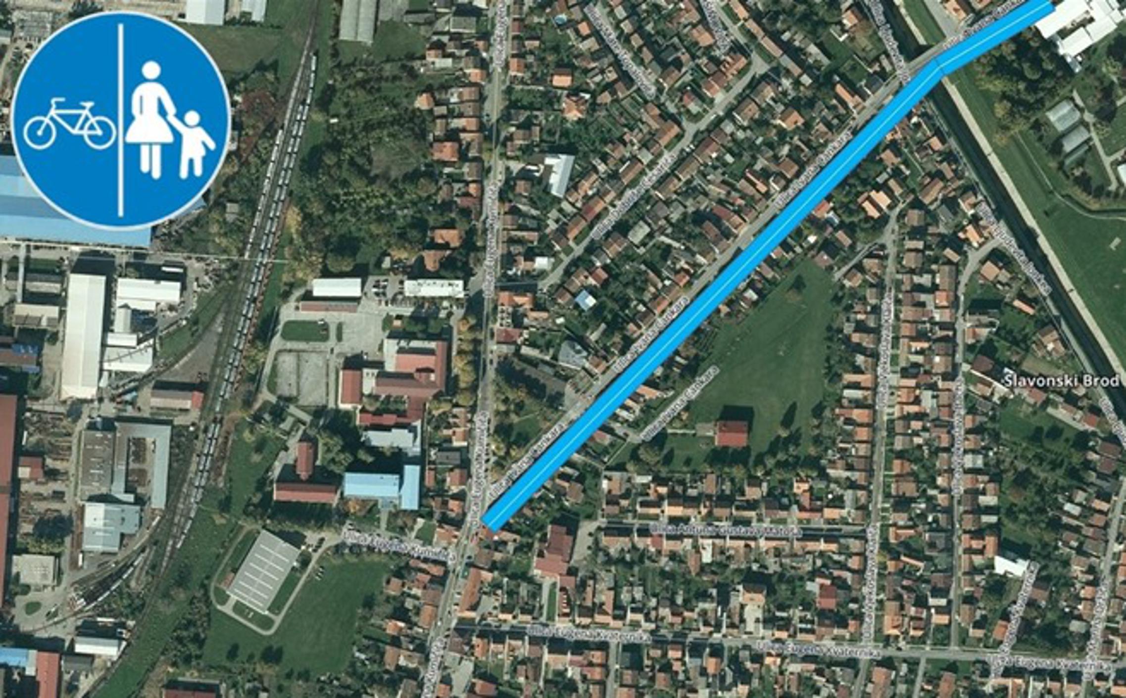 Predviđena pješačko-biciklistička trasa u Cankarevoj ulici