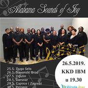 Plakat turneje gospel zbora 'Sounds of joy'