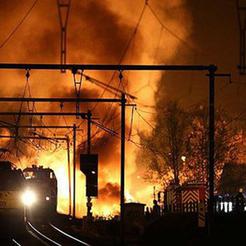 Požar vlaka kod Starog Petrovog Sela