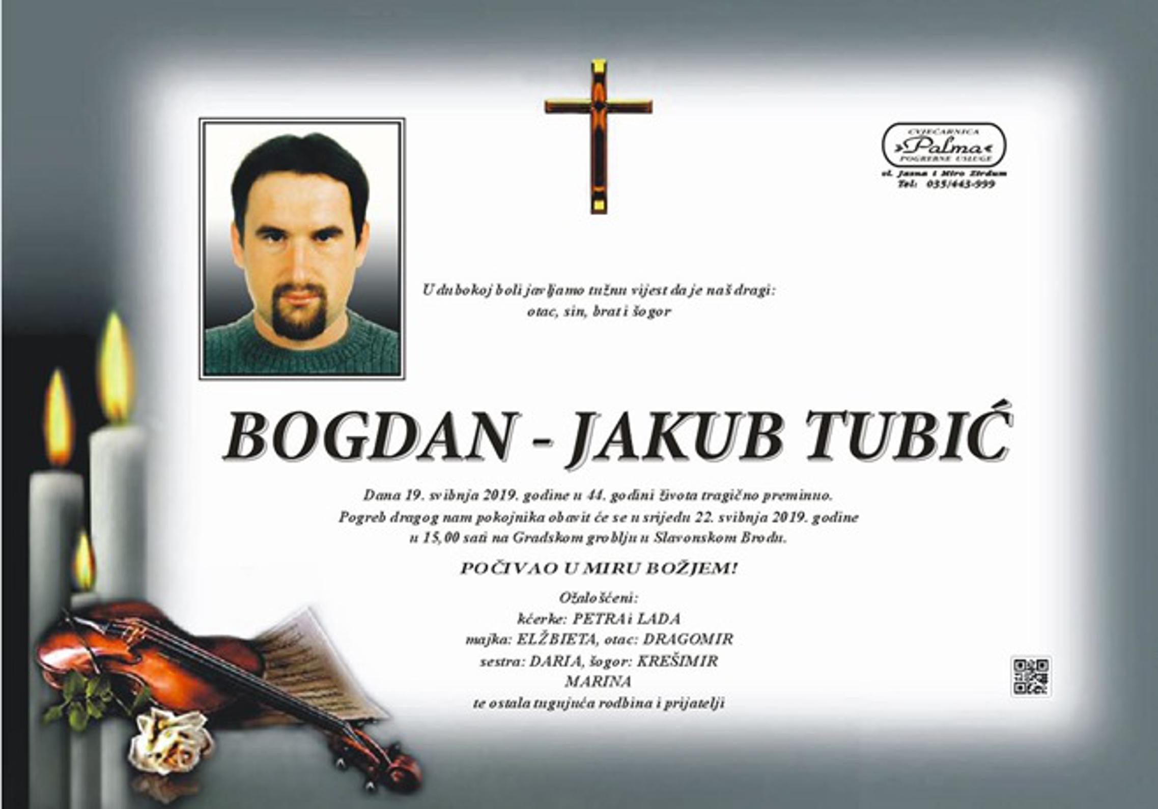 Posljednji ispraćaj Bogdana-Jakuba Tubića